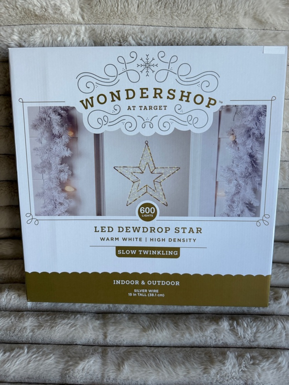 Wondershop Holiday Christmas Light Up Star ⭐️ Warm White Twinkling NEW!